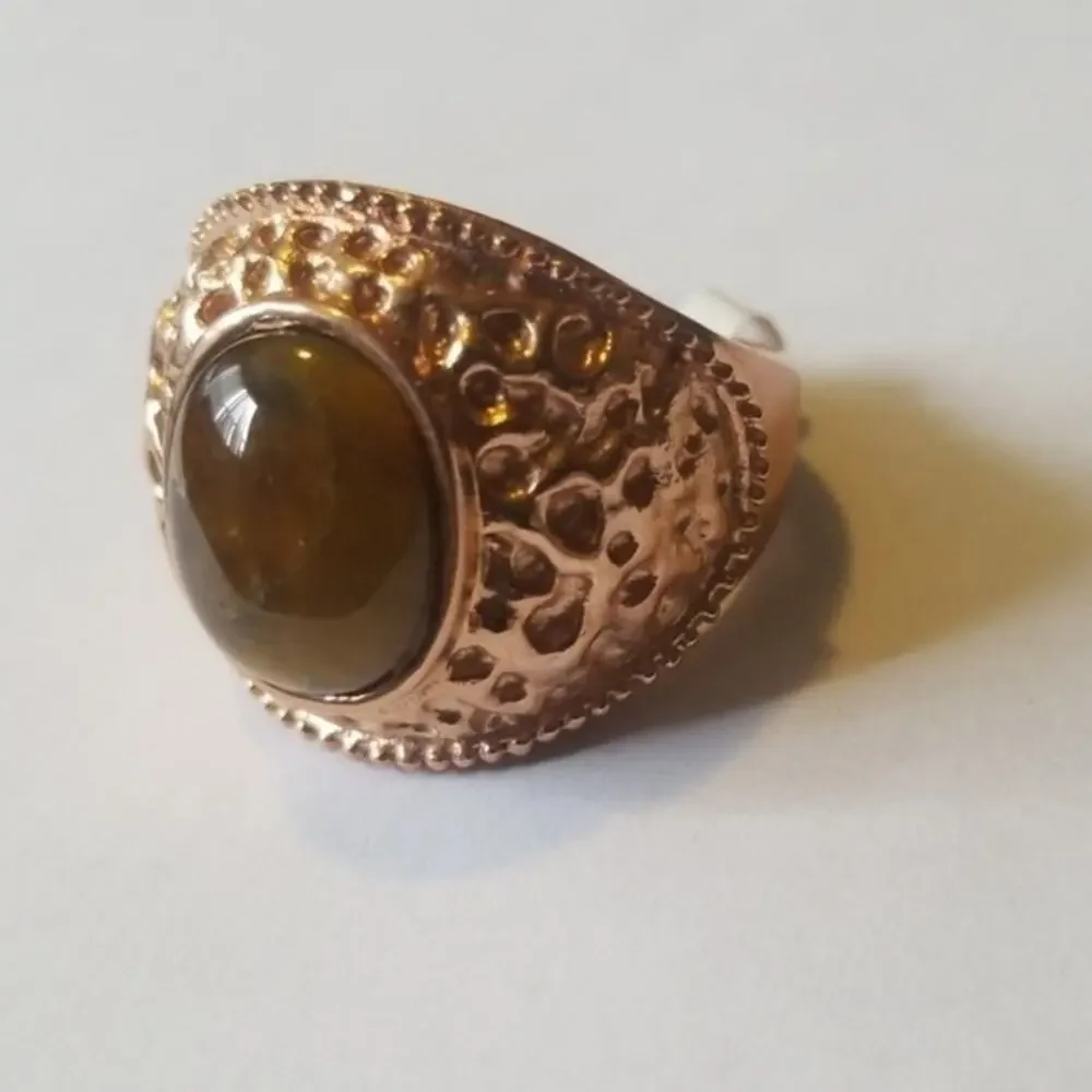 Stainless steel rose gold tone‎ ring. Large sizes